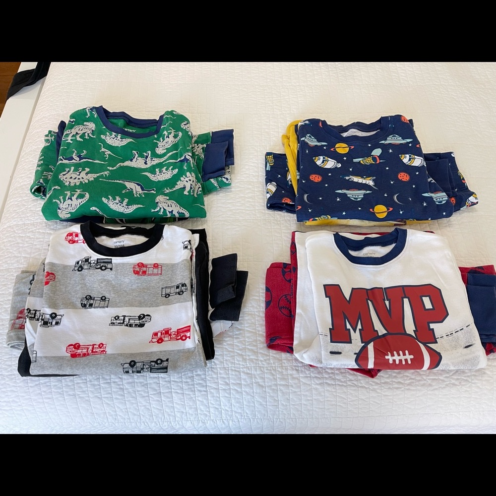 Lot of 4- Carters pajama sets size 10